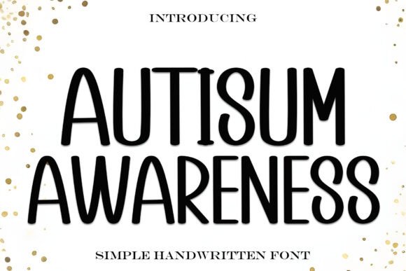 Autisum Awareness: A Festive Font for Vibrant Digital Campaigns