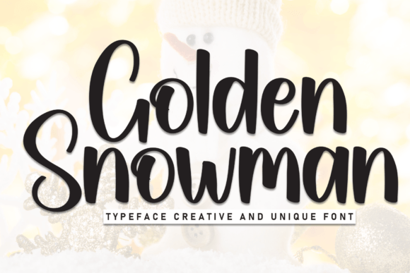 Golden Snowman: A Font That Brings Warmth to Every Project