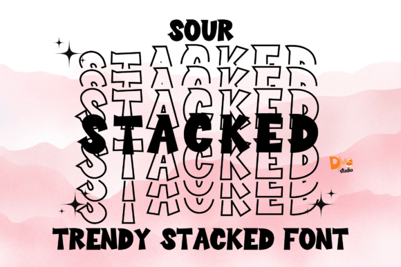 Sour Stacked: A Playful Display Font for Digital Design