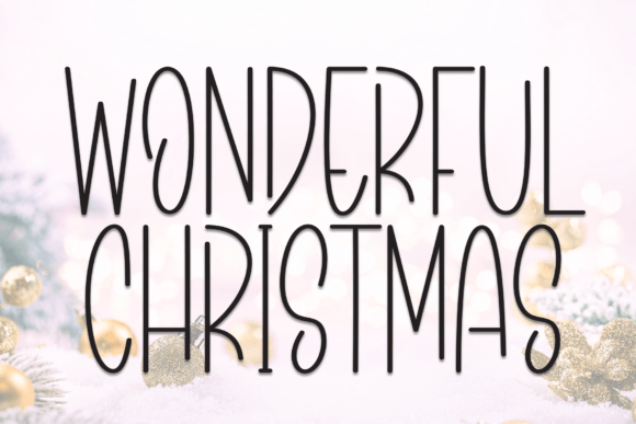 Wonderful Christmas: A Delightful Display Font for Creative Projects
